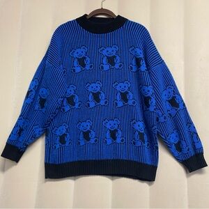 Vintage Adele Knitwear Women’s Sweater Teddy Bear Pullover 1980s 80s